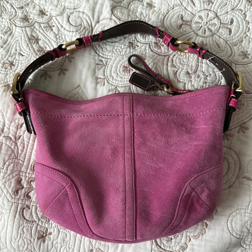 Vintage Pink Coach Buckle Bag